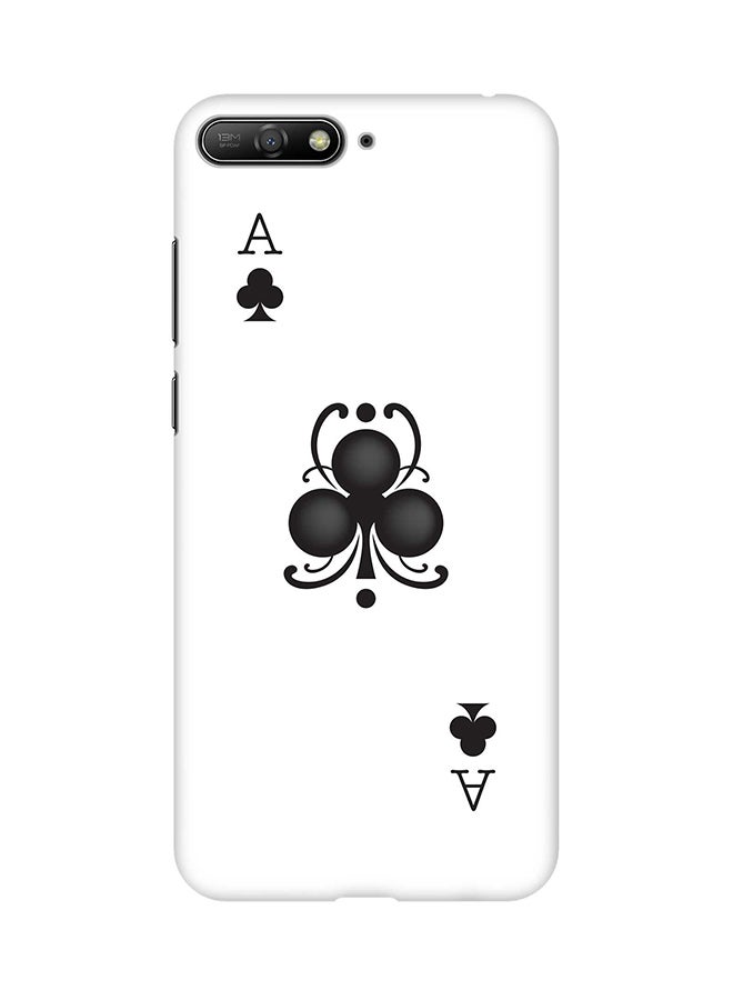 Stylizedd Matte Finish Slim Snap Basic Case Cover For Huawei Y6 (2018) Ace Of Clubs 