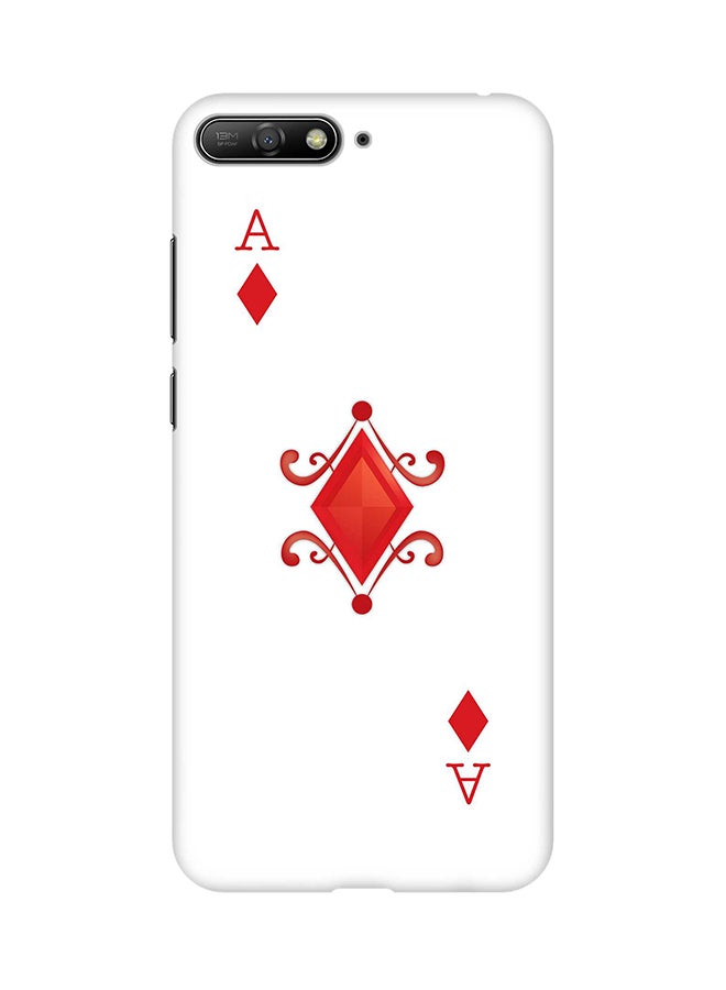 Stylizedd Matte Finish Slim Snap Basic Case Cover For Huawei Y6 (2018) Ace Of Diamonds 