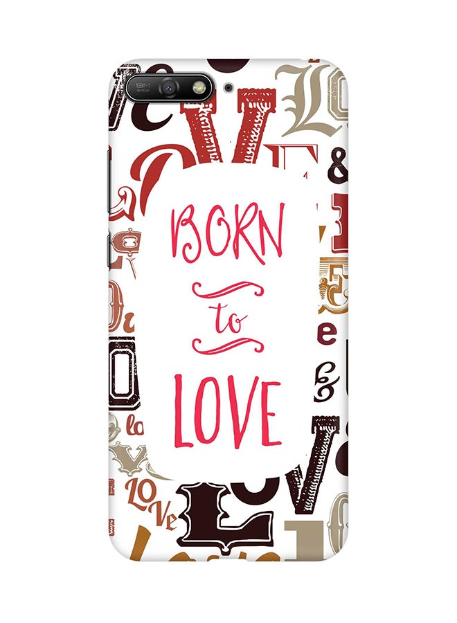 Stylizedd Matte Finish Slim Snap Basic Case Cover For Huawei Y6 (2018) Born To Love