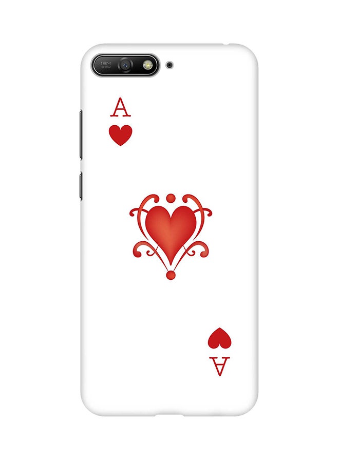 Stylizedd Matte Finish Slim Snap Basic Case Cover For Huawei Y6 (2018) Ace Of Hearts 