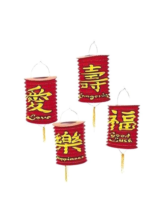 Fun Express Red Chinese Hanging Lanterns 6 Piece 1.4X7.2X5.8inch