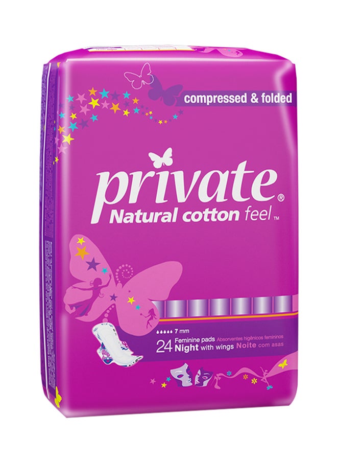Private Night Folded With Wings 24 Pads Multicolour