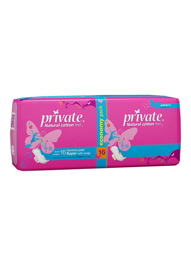 Private Ultarthin Super Economy 16 Pads Multicolour