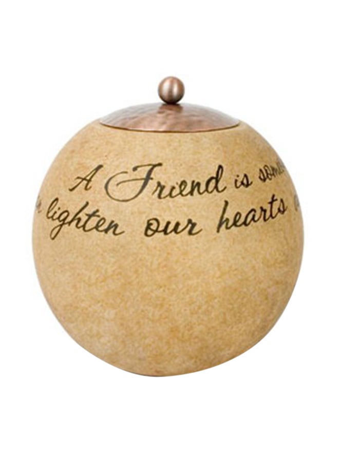 Pavilion Gift Company - Comfort Candles Round Candle Holder 4.5X4.5X4.5inch - Image 1