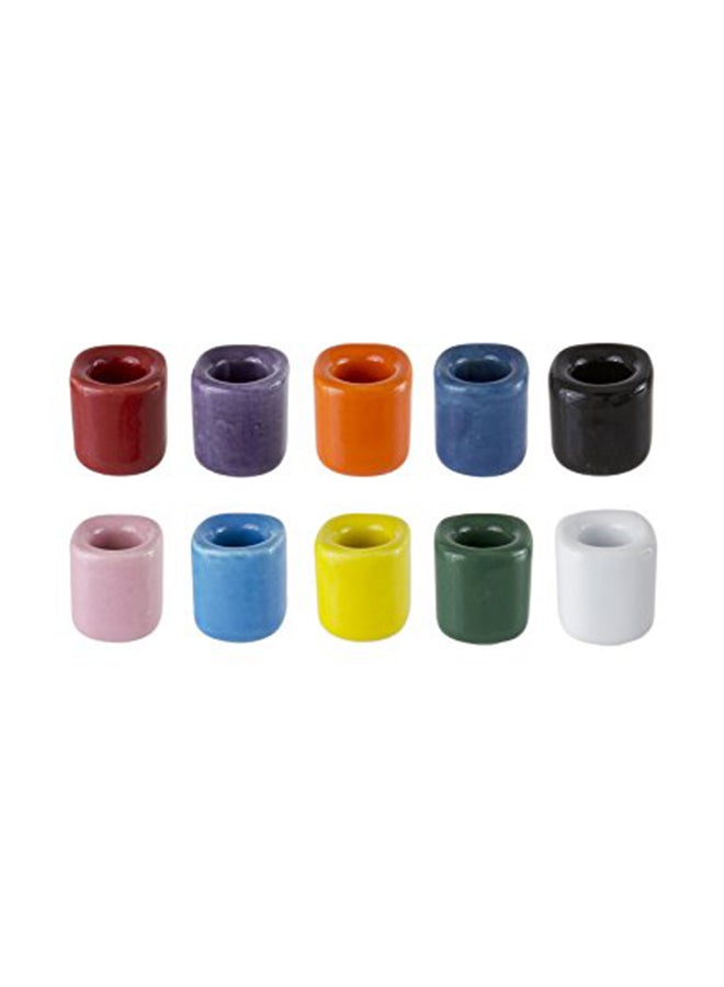 10 Pcs Ceramic Chime Ritual Spell Candle Holders 1.25X1X1inch