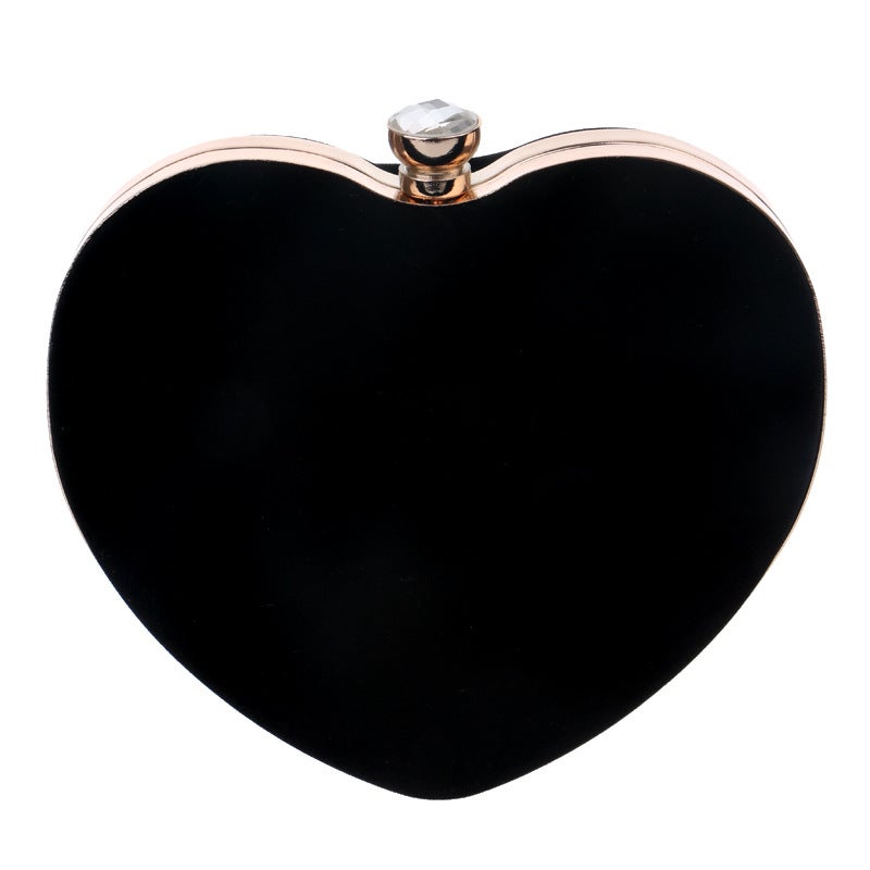 LisaAn Heart Shaped Clutch Black  - Image 2