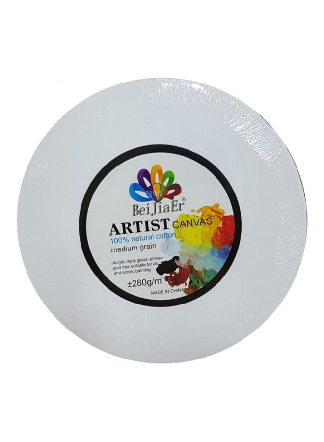 Round Art Canvas,40cm White