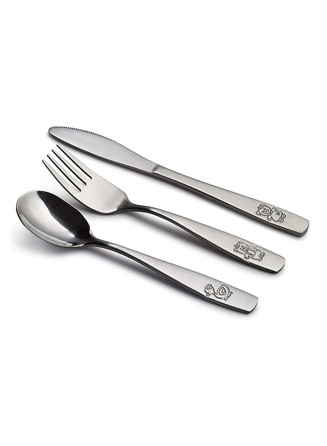 GlossyEnd 24-Piece Forks Spoons With Knives Utensils Set - Image 1