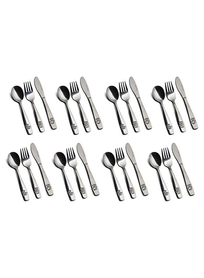 GlossyEnd 24-Piece Forks Spoons With Knives Utensils Set - Image 2