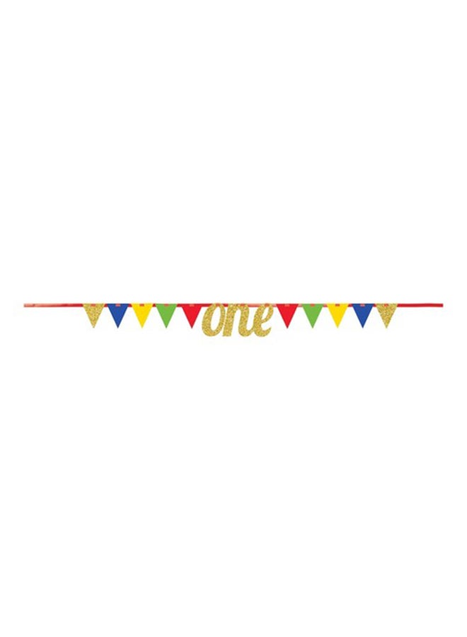 CREATIVE CONVERTING 1-Piece 1St Birthday Pennant Banner 