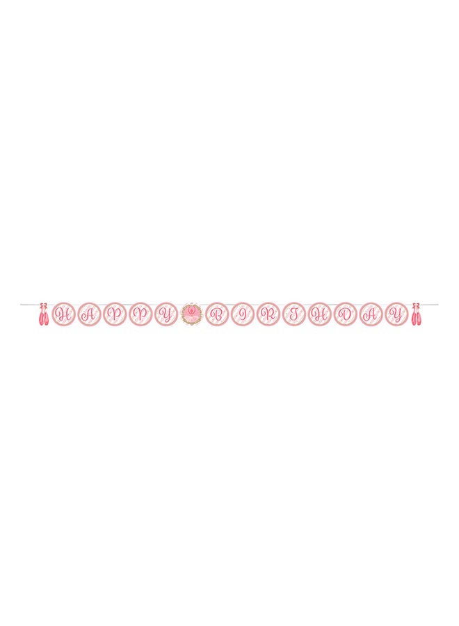 CREATIVE CONVERTING 1-Piece Twinkle Toes Shaped Ribbon Banner 