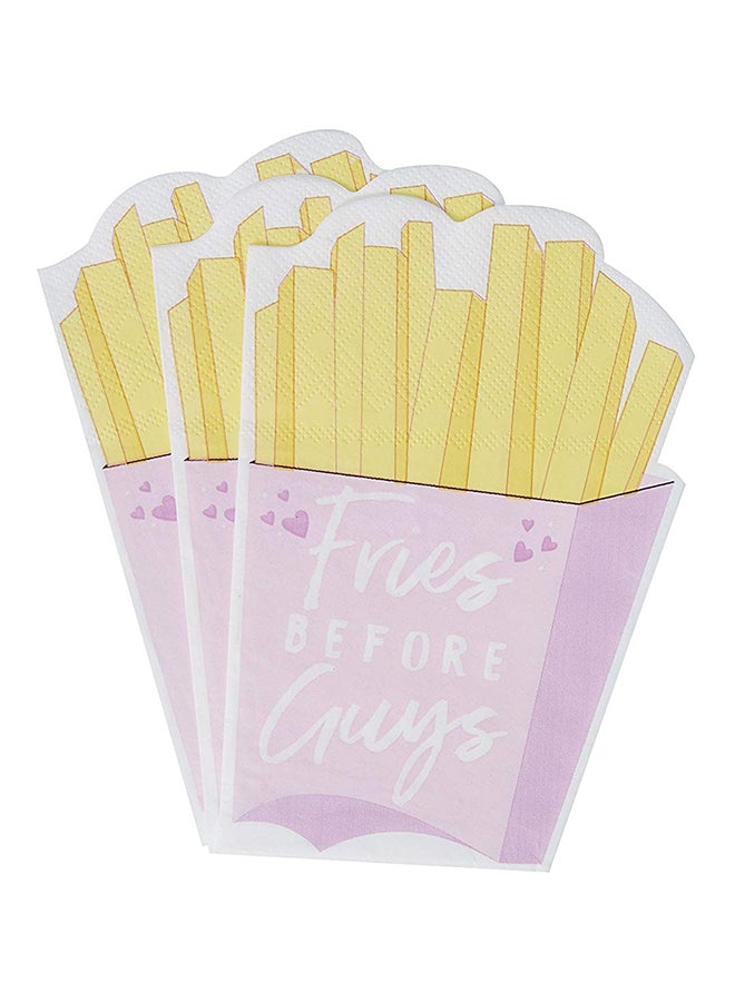 16-Piece Good Vibes Napkins Fries 16cm