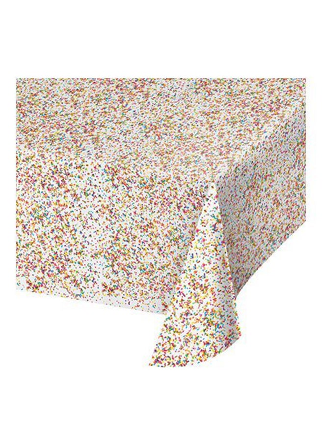 CREATIVE CONVERTING 1-Piece Sprinkles Plastic Border Tablecover 54X102 Inch 