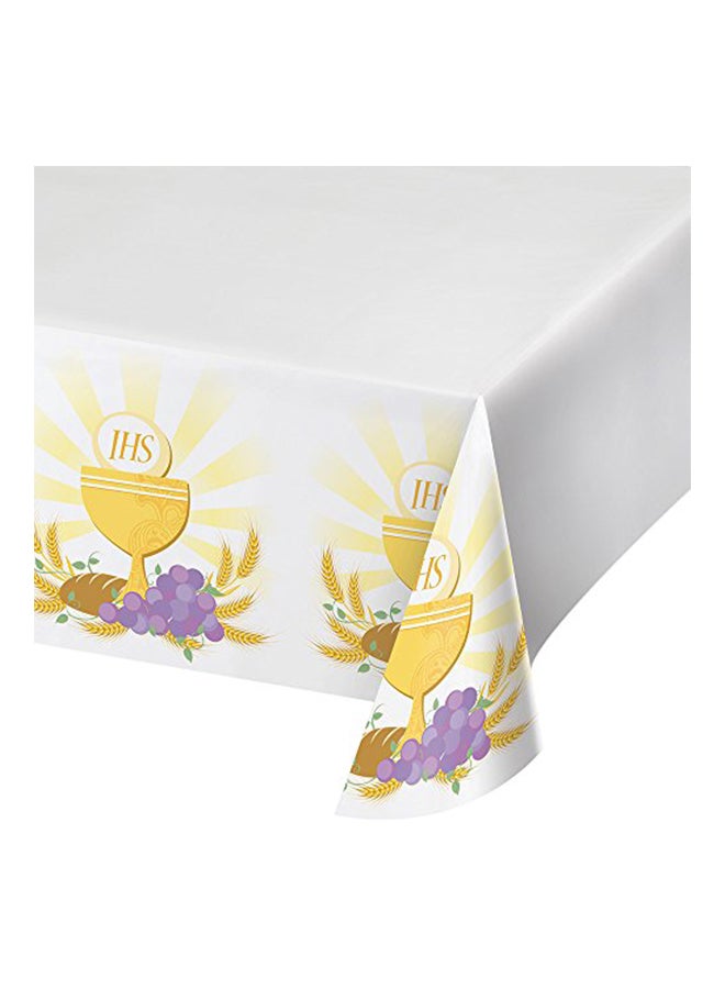 CREATIVE CONVERTING 1-Piece Border Print Plastic Tablecover 54X102 Inch 