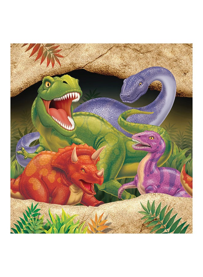 CREATIVE CONVERTING 1-Piece Dino Blast Plastic Table Cover Border Print 