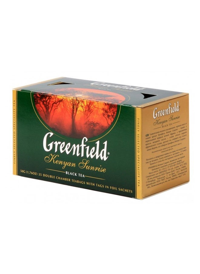 مجموعة شاي أسود كينيان صن رايز 50جرام عبوة من 25 قطعة