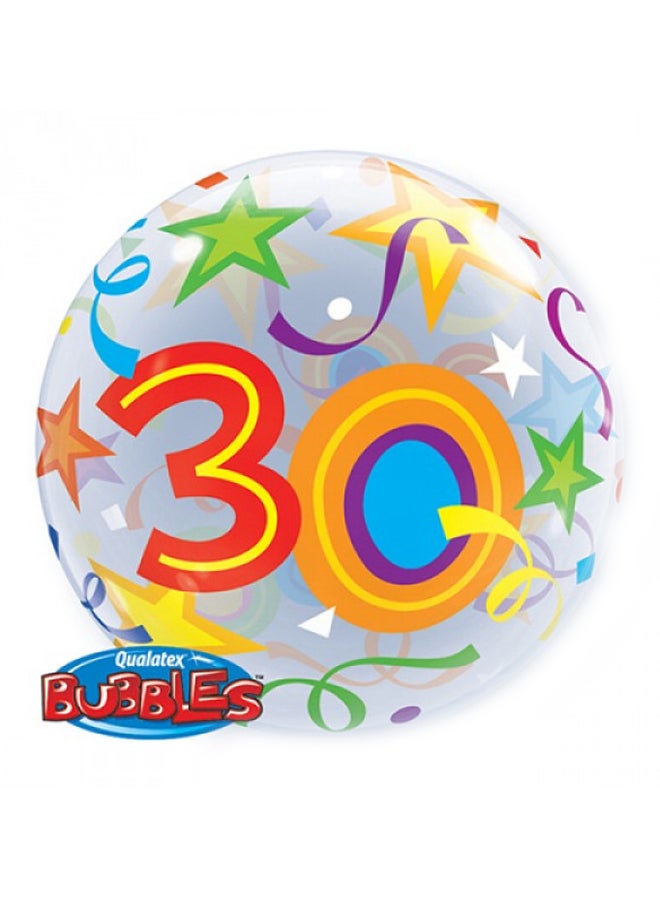 1-Piece 30 Brilliant Stars Single Bubble 22 Inch