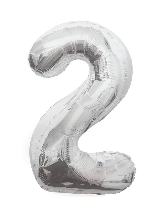 Qualatex 1-Piece Number Two Number Foil Balloon 16 Inch
