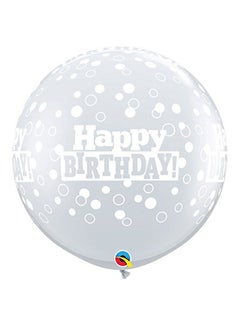 2-Piece Birthday Confetti A Round  Clear Balloon 3feet