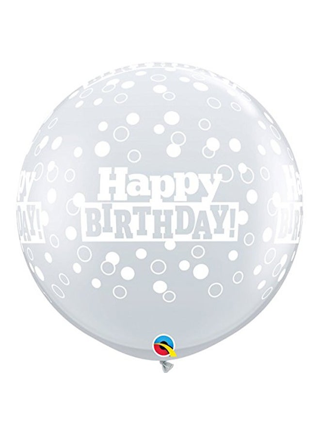 Qualatex - 2-Piece Birthday Confetti A Round  Clear Balloon 3feet - Image 1