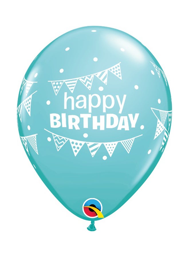 Qualatex 25-Piece Birthday Pennants And Dots Latex Balloons 11inch - Image 4
