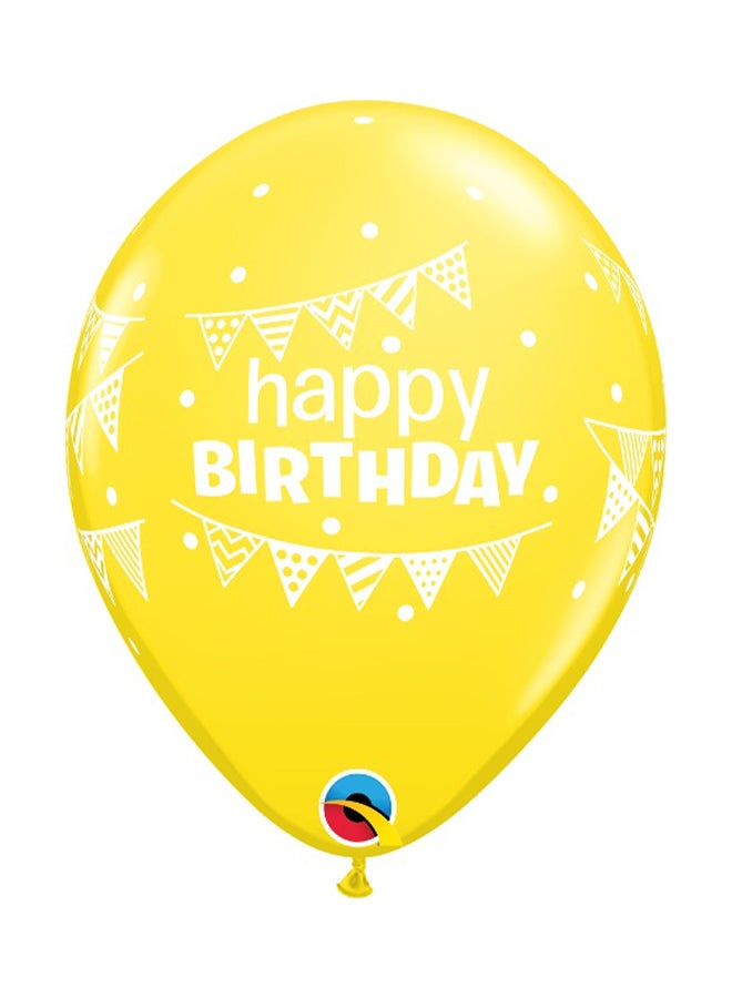 Qualatex 25-Piece Birthday Pennants And Dots Latex Balloons 11inch - Image 5