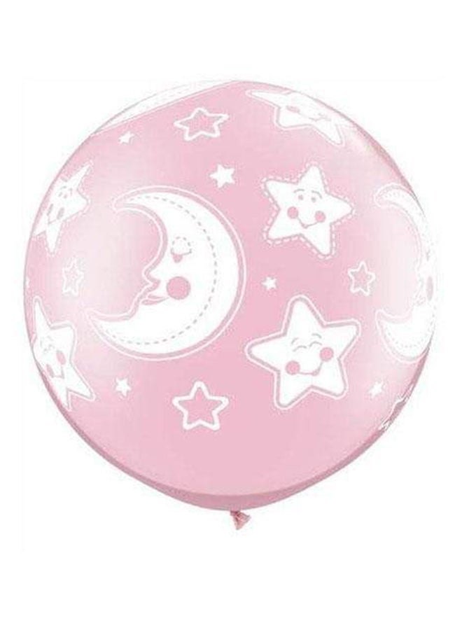 كوالاتكس بالون لؤلؤي للأطفال بتصميم نجوم وقمر من قطعتين 30بوصة