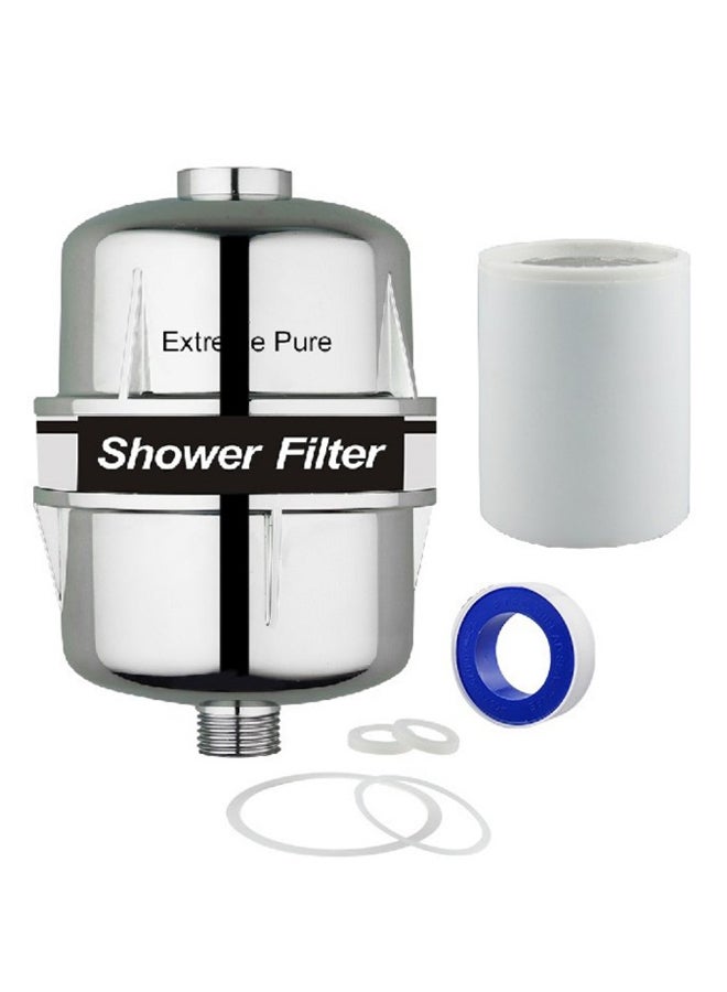 PuriPro Extreme Pure Shower Filter With One Replacement Cartridge Silver - Image 1