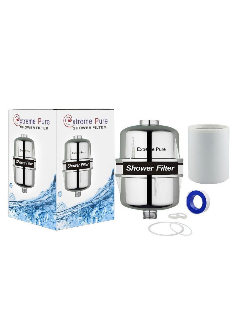 PuriPro Extreme Pure Shower Filter With One Replacement Cartridge Silver - Image 2