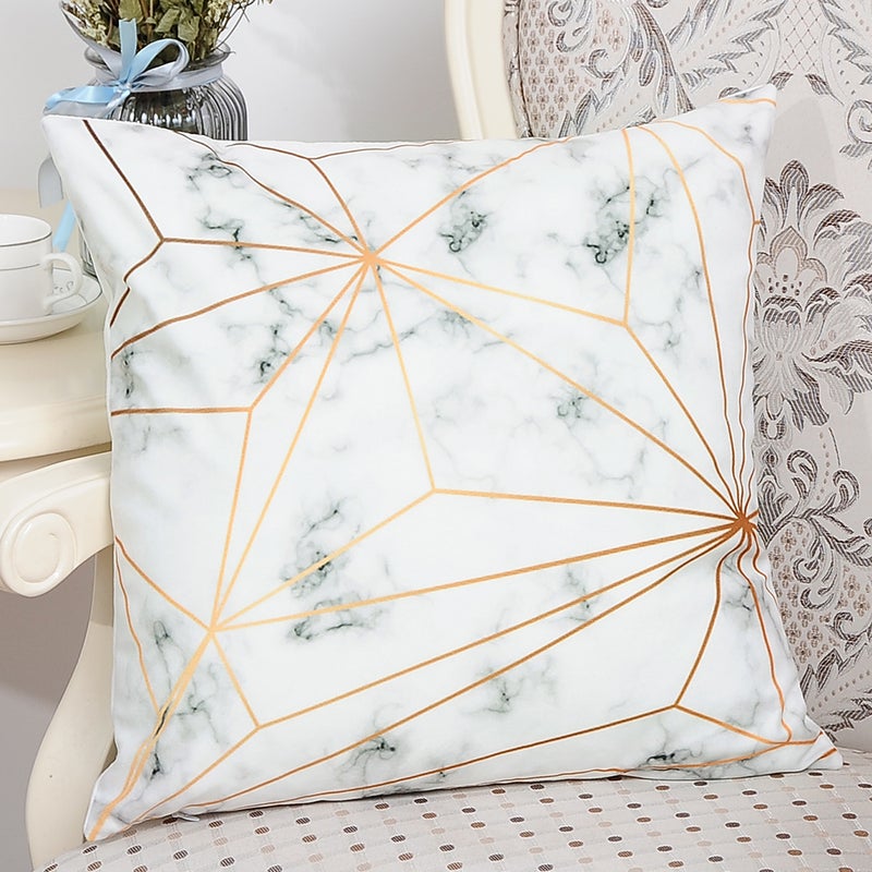 Sharpdo Modern Home Painted Pillowcase White 45 x 45cm - Image 3