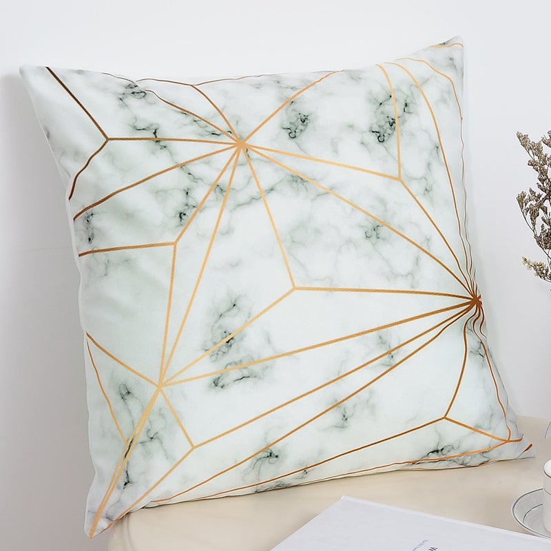 Sharpdo Modern Home Painted Pillowcase White 45 x 45cm - Image 4