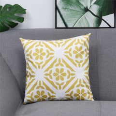 Sharpdo Printed Cushion Cover White/Yellow 45 x 45cm  - Image 2