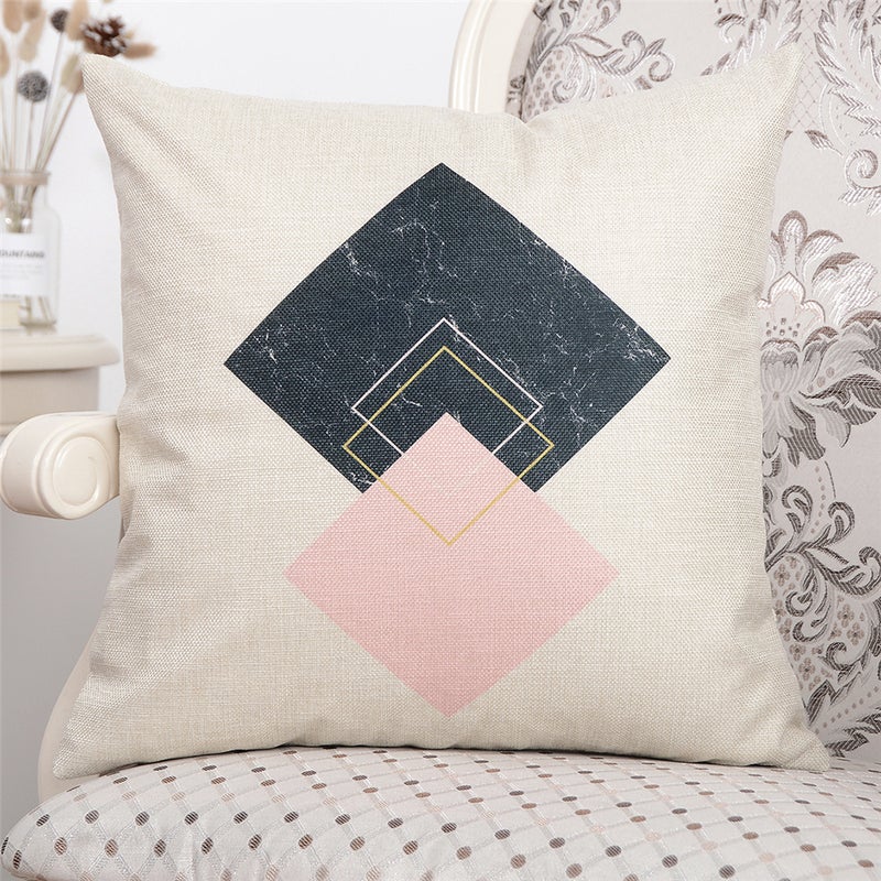 Sharpdo Modern Home Painted Pillowcase White 45 x 45cm - Image 5