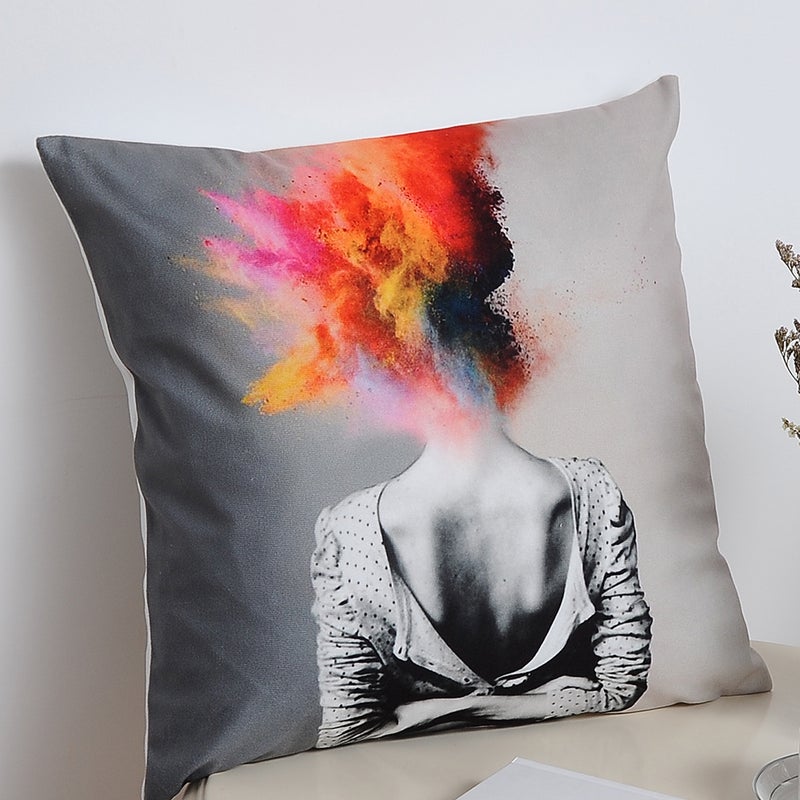 شاربدو غطاء وسادة مطبوعة من مودرن هوم متعدد الألوان 45 x 45Ø³Ù†ØªÙŠÙ…ØªØ±  - Image 2