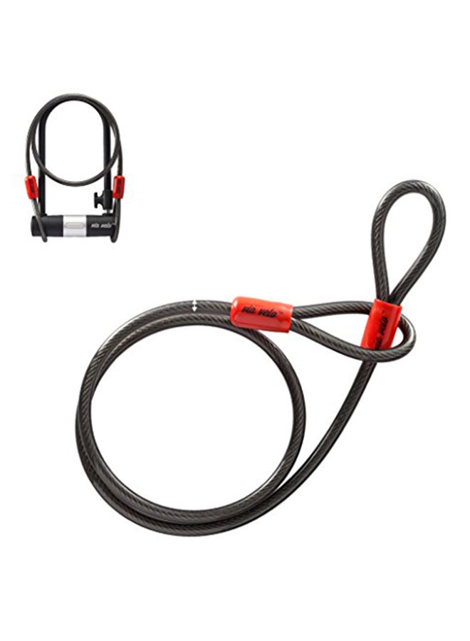 Bicycle U Lock Shackle 15Mm With 3 Keys And Weatherproof Shock Lock Set