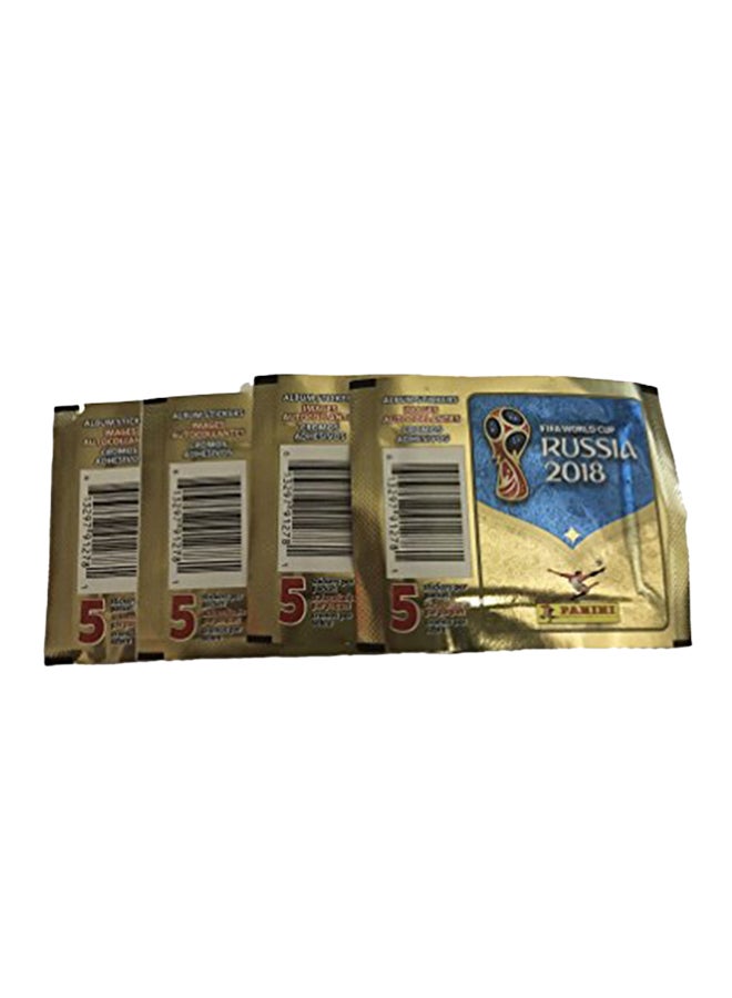 Panini Album Sticker Fifa World Cup Russia 2018 4 Packets Included 0X2.54X0inch 