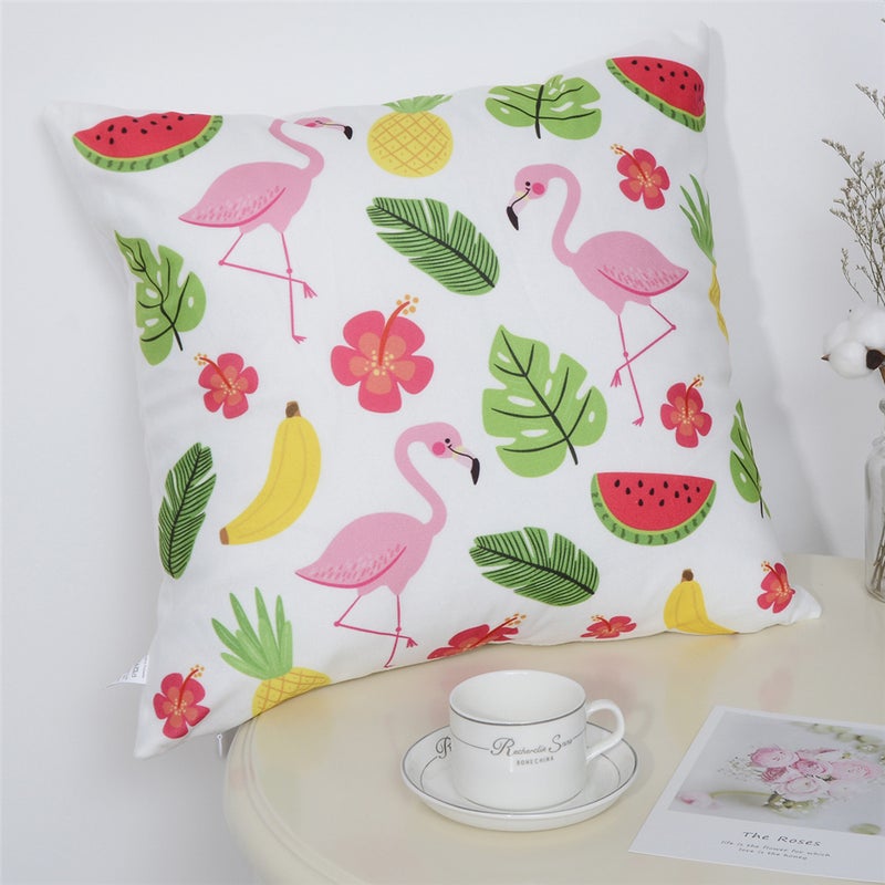 شاربدو غطاء وسادة للزينة مزين بطبعة متعدد الألوان 45 x 45سم - Image 3