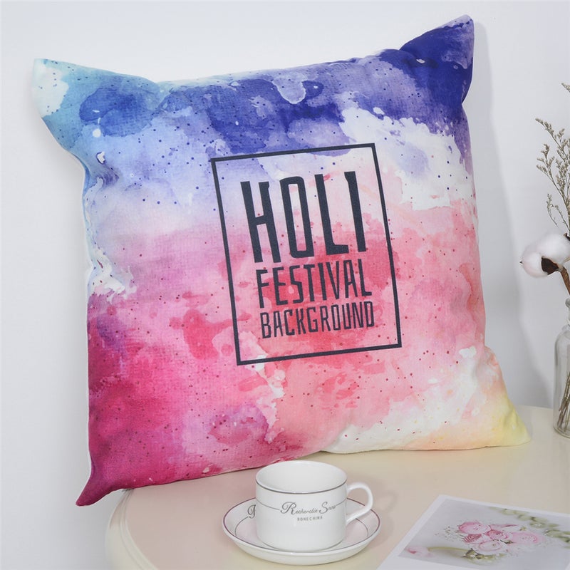 شاربدو غطاء وسادة للزينة مزين بطبعة متعدد الألوان 45 x 45سم - Image 3