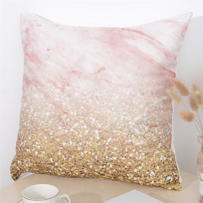 شاربدو غطاء وسادة للزينة مزين بطبعة متعدد الألوان 45 x 45سم - Image 3