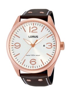 Men's Leather Analog Watch RH956DX9