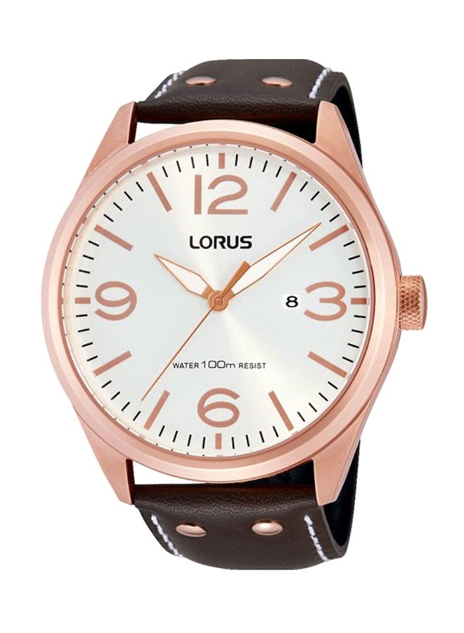 LORUS - Men's Leather Analog Watch RH956DX9 - Image 1