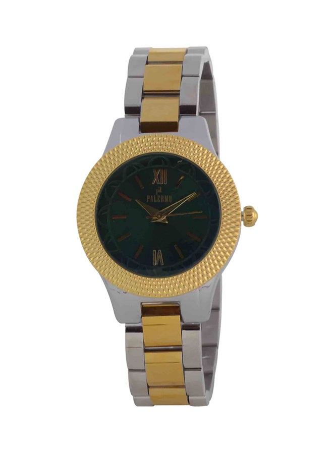 باليرمو ساعة يد بعقارب وسوار من الإستانلس ستيل طراز D088504-5 للنساء