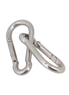 CNBTR Stainless Steel Spring Snap Link Grade Heavy Duty Spring Snap Hook Carabiner Pack Of 2 0X86.36X0inch 