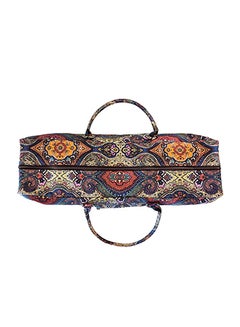 Kindfolk Yoga Mat Duffel Bag Patterned Canvas With Pocket And Zipper Celestial 7.87X27.56X7.87inch 