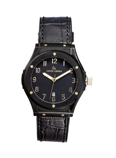 men Genuine Leather Analog Watch LA2601M