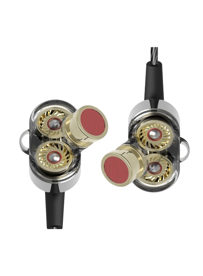 Flash Hawk Stereo In-Ear Earphones With Mic Black/Silver - Image 2