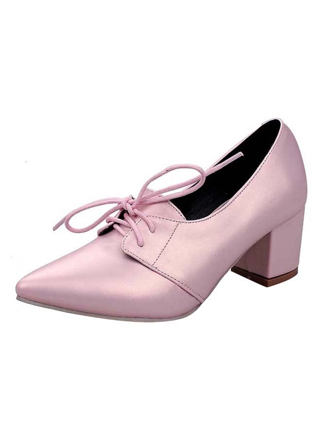 HUSK'SWARE - Block Heeled Pumps Pink - Image 1