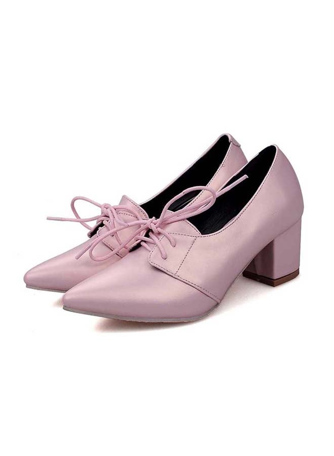 HUSK'SWARE - Block Heeled Pumps Pink - Image 1