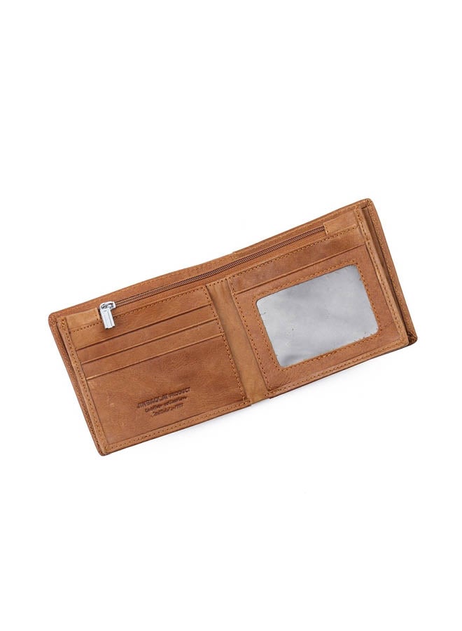 JINBAOLAI Leather Slim With ID Window Front Pocket  Mens Wallet Brown - Image 2