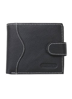 JINBAOLAI Leather card cover multifunctional zero wallet  black Black  - Image 1